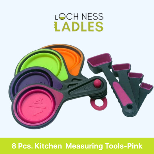 8 PCS Pink Measuring Cups - Kitchen Measuring Tool