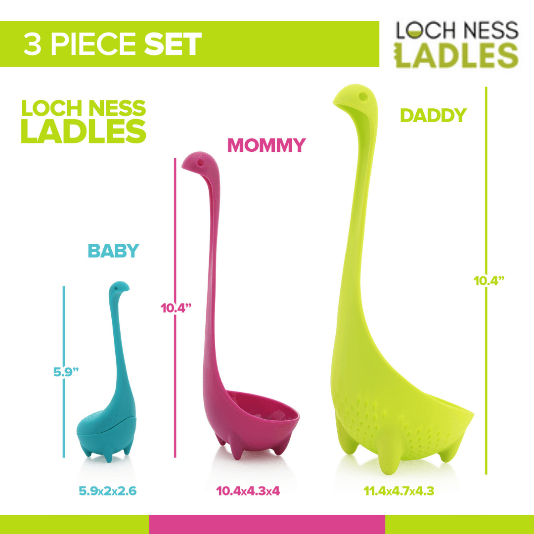 Nessie Ladle Loch Ness Monster Soup Spoon Set Of Three